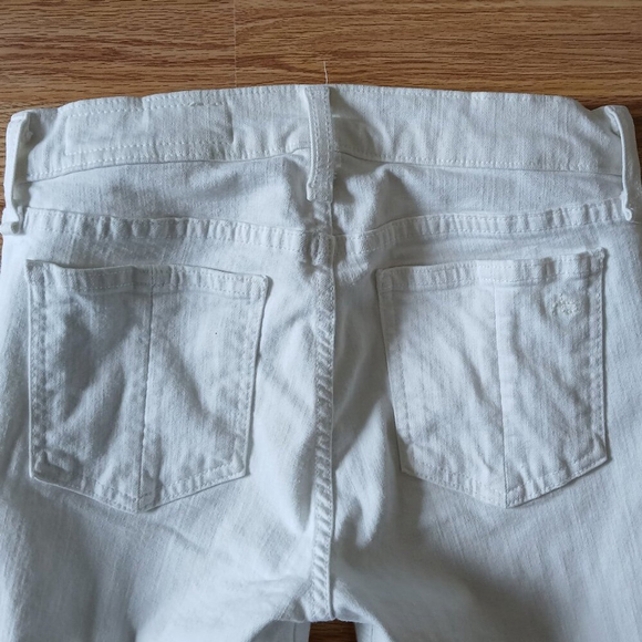 Rag and Bone High Rise Ankle Skinny Stretch White Denim Jeans Size 25 - Picture 8 of 8